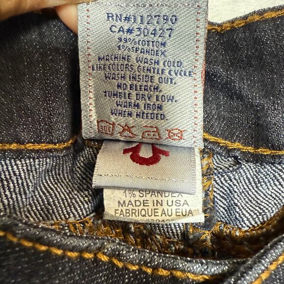 NWT True Religion 29 Joey Big‎ T Jeans Painted Flap Straight Low-Rise Streetwear - Picture 10 of 11